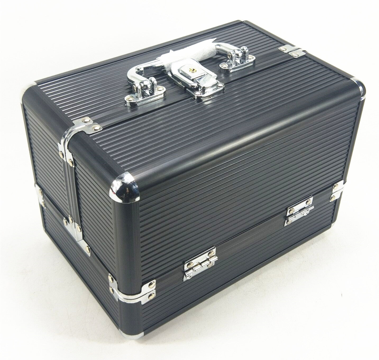 Double-opening Aluminum Alloy Cosmetic Case