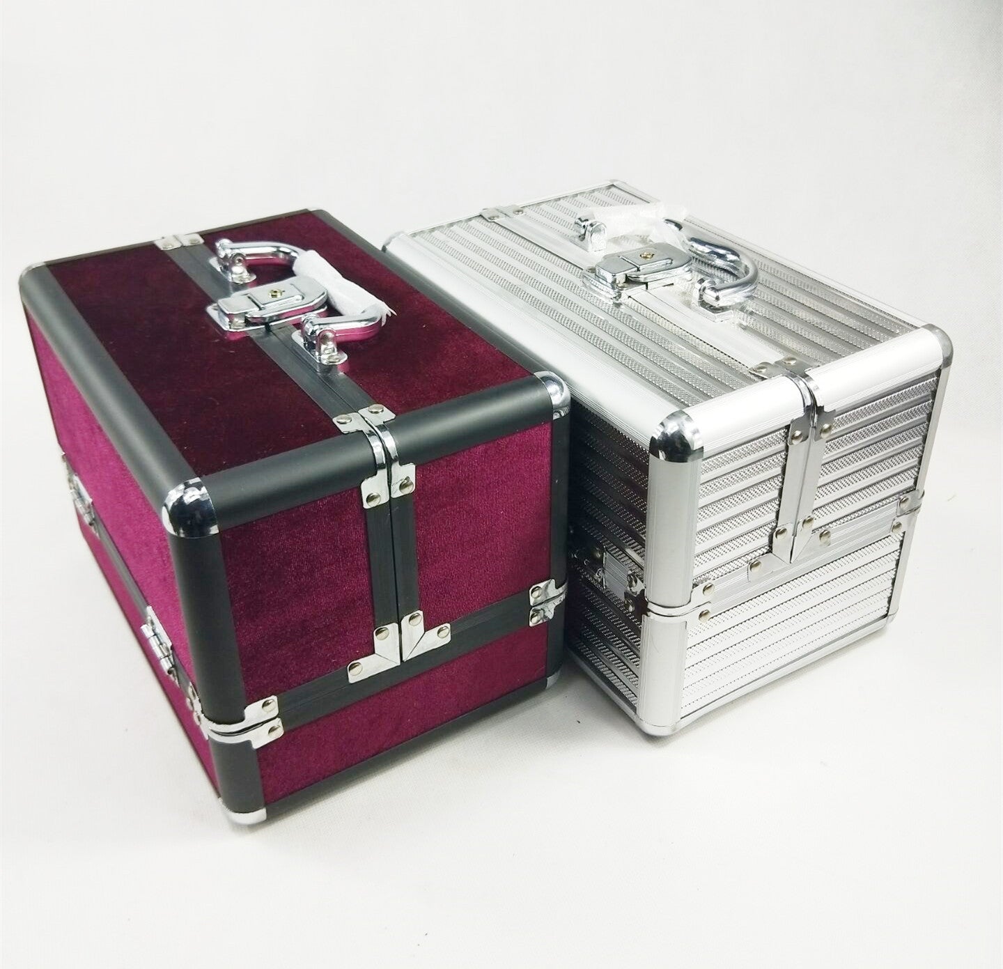 Double-opening Aluminum Alloy Cosmetic Case